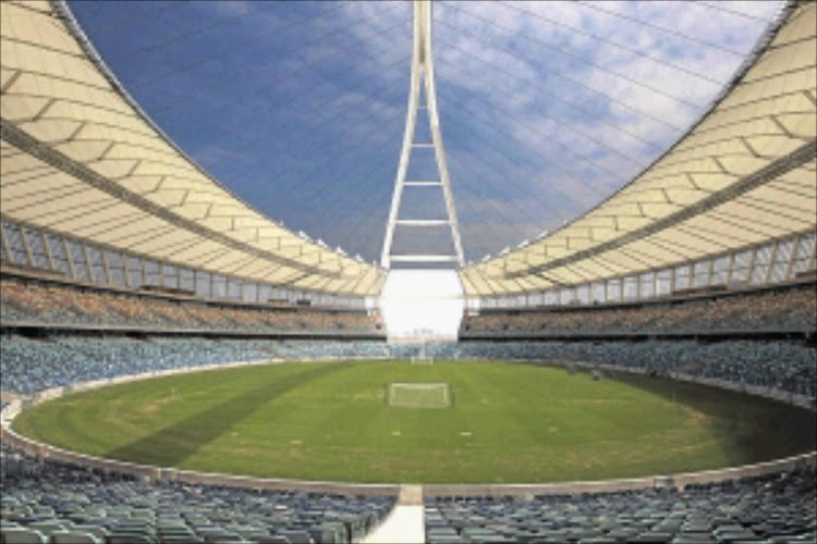 The Moses Mabhida Stadium in Durban will the Soweto derby Telkom Knockout semifinal match between Kaizer Chiefs and Orlando Pirates on November 24, 2018.