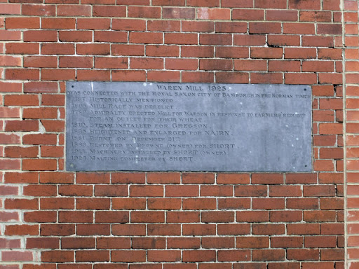 This plaque, which I'm presuming dates from 1925 details the development of the mill on this site. The mill building itself is grade 2 listed and has been converted into apartments. The plaque...