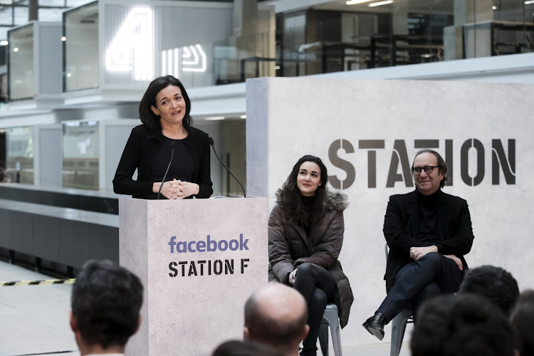 Sheryl Sandberg, Facebook Ceo Gives A press Conference In Paris