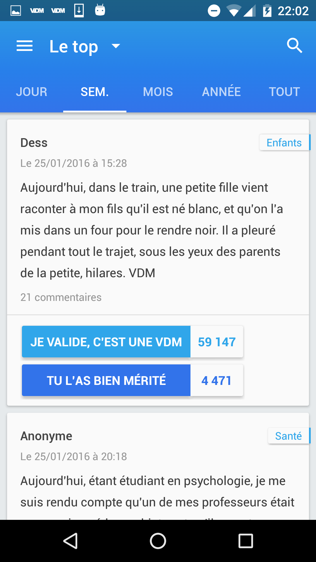 Android application VDM Officiel screenshort