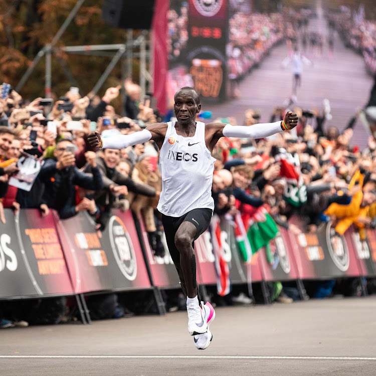 Eliud Kipchoge during the Ineos 1:59 challenge