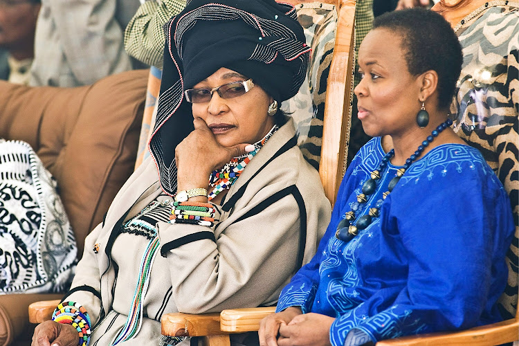 Winnie Madikizela-Mandela at a meeting in honour of Nelson Mandela at Freedom Park, Pretoria, on November 5 2009.