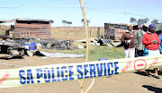 The scene where seven relatives including a baby lost their lives in a shack fire at Senthumile informal settlement. 