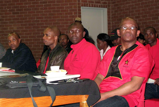 Premier Phumulo Masualle, far left and finance portfolio committee chairman, Xolile Nqatha, far right. Picture: FILE