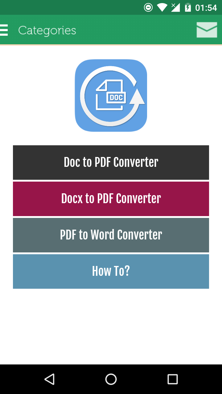 Android application PDF to Word Converter  App screenshort