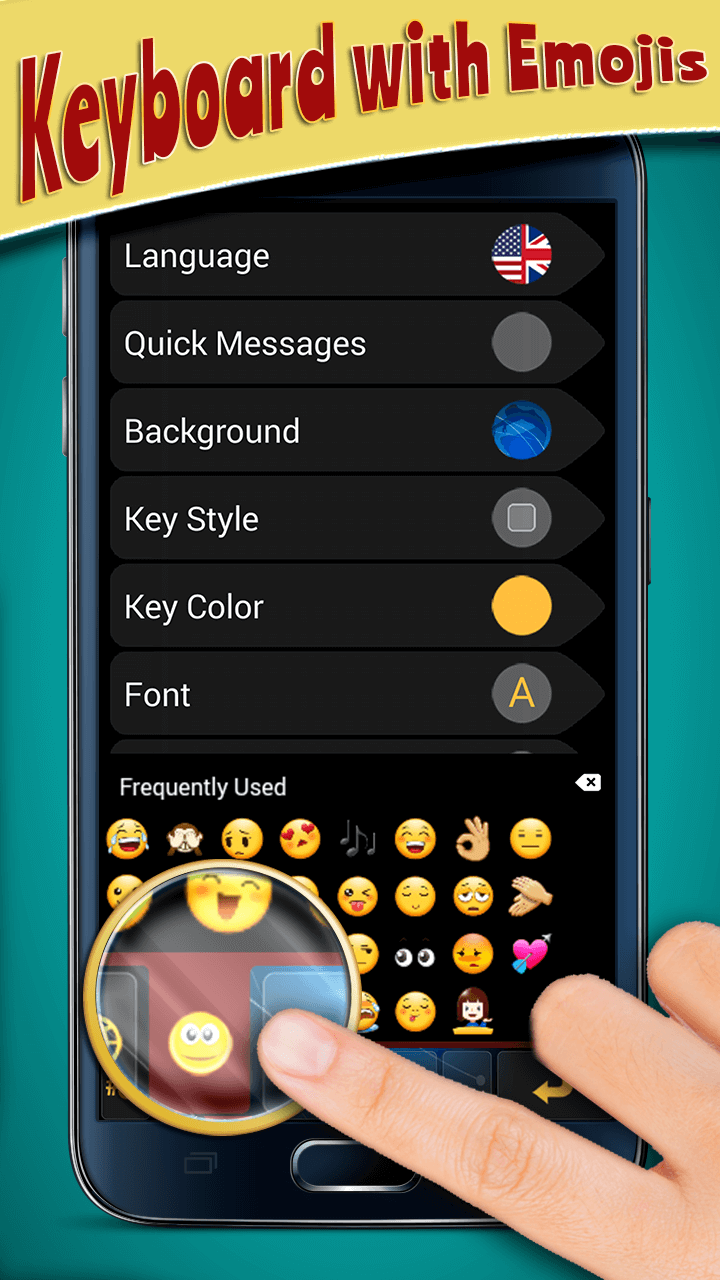 Android application Keyboard with Emojis screenshort