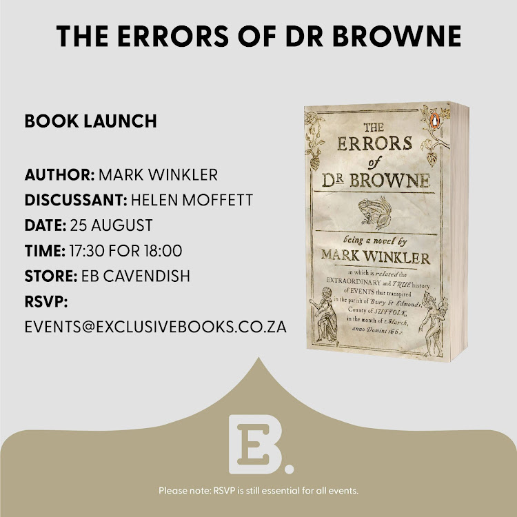 Join author Mark Winkler in conversation with Helen Moffett at the Cape Town launch of his latest novel.