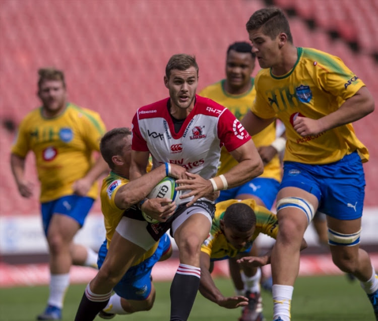 Shaun Reynolds in action during the Super Rugby friendly match between Emirates Lions and Vodacom Bulls at Emirates Airline Park on January 27, 2018 in Johannesburg.