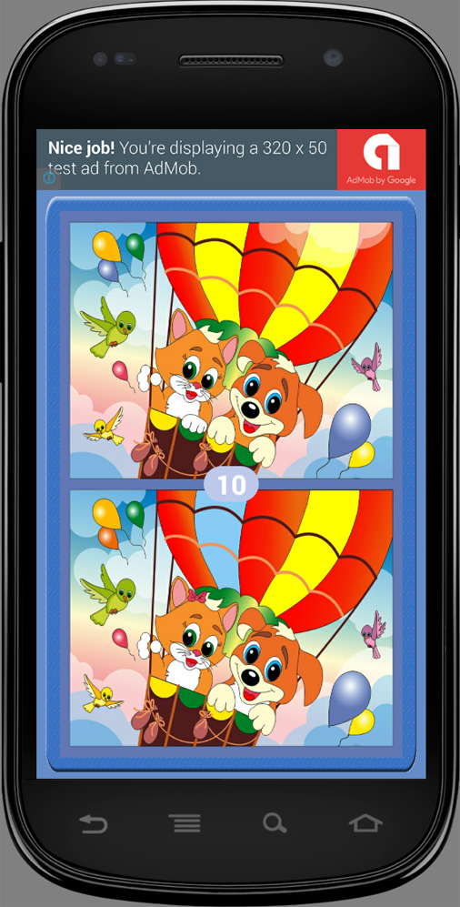 Android application Find differences screenshort