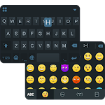 Simple Black Emoji iKeyboard Apk