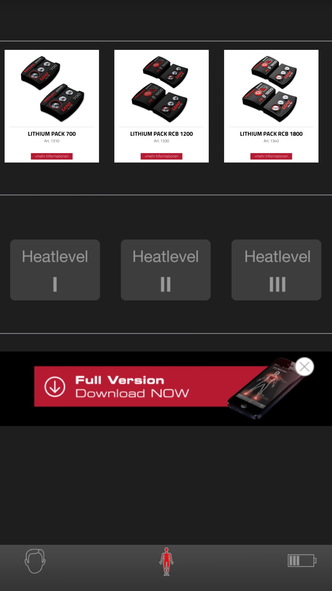 Android application Lenz heat app basic screenshort