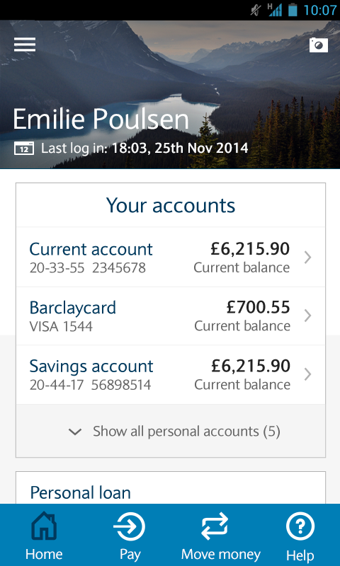    Barclays Mobile Banking- screenshot  