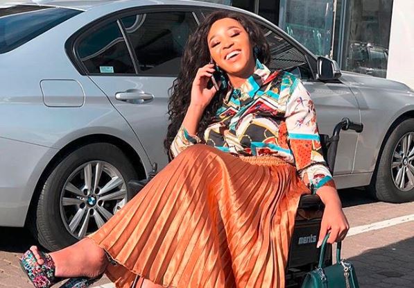 Sbahle Mpisane took her first three steps without crutches.