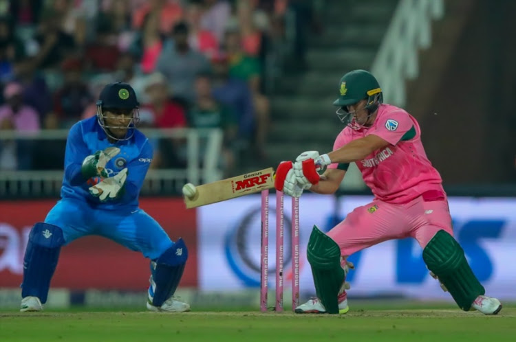 AB de Villiers of South Africa batting during the 4th Momentum ODI match between South Africa and India at Bidvest Wanderers on February 10, 2018 in Johannesburg.