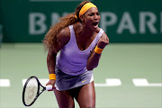 Serena Williams of the United States celebrates match point against Agnieszka Radwanska of Poland during day two of the TEB BNP Paribas WTA Championships. Getty images