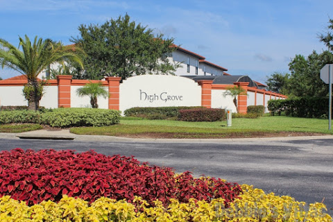 Entrance to the gated villa community of High Grove in Clermont, close to Disney World