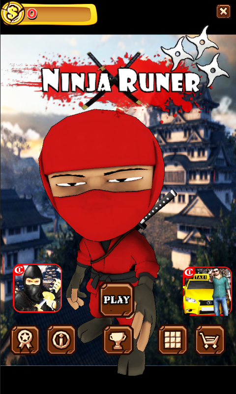 Android application GO!Crazy Ninja Runner 3D screenshort
