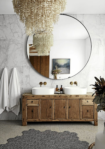 'Similar to bedrooms, a bathroom should be a sanctuary,' says the homeowner.
