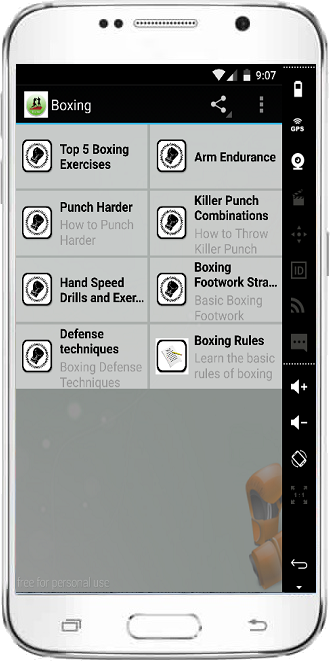 Android application Boxing screenshort
