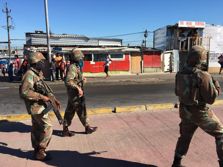 SANDF soldiers arrived in Dunoon on Tuesday October 1 2019.