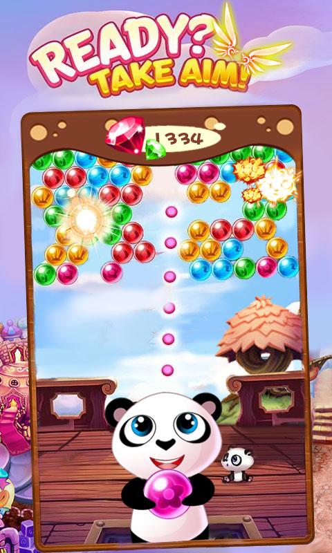 Android application Bubble Panda Pop screenshort