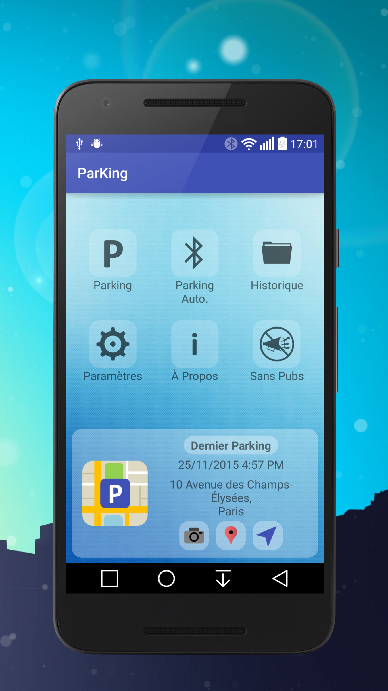 Android application ParKing Premium: Find my car - Automatic screenshort