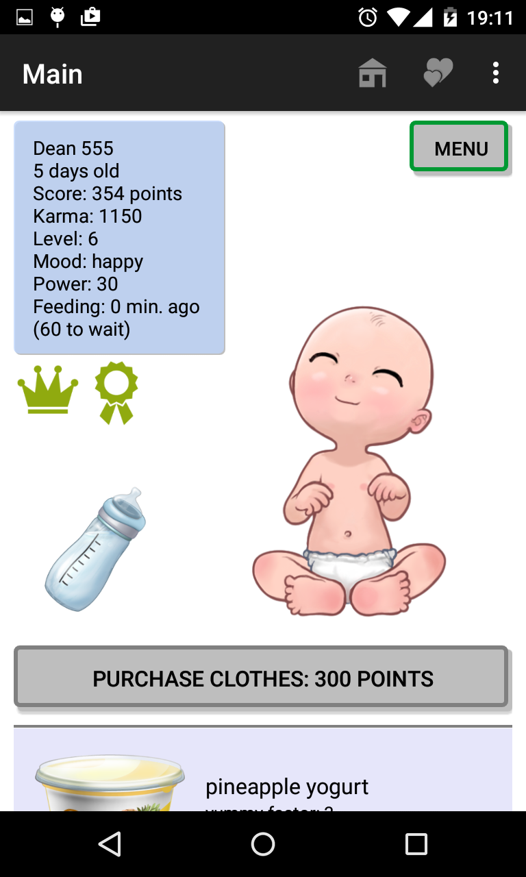 Android application Baby Adopter screenshort