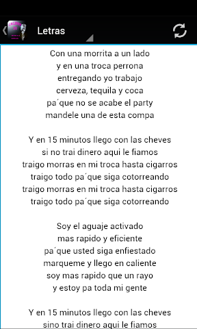 Letra De La Cancion En 15 Minutos Llego Con Las Cheves
