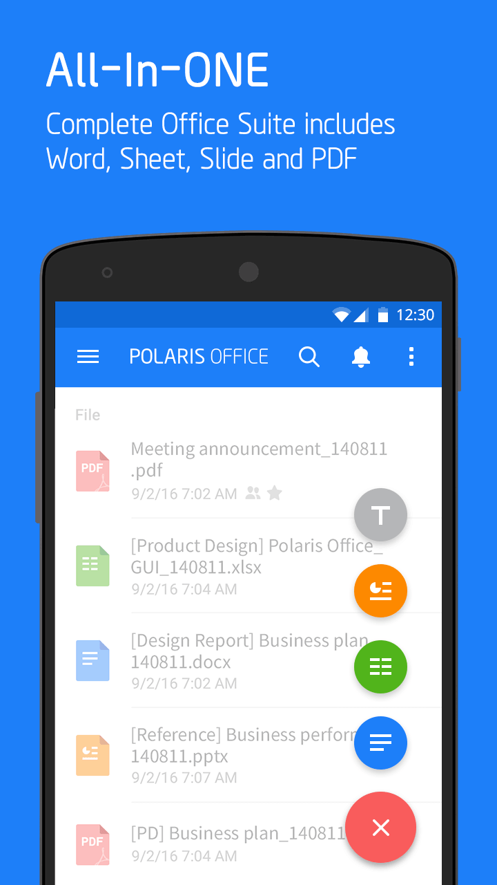 Android application Polaris Office for LG screenshort