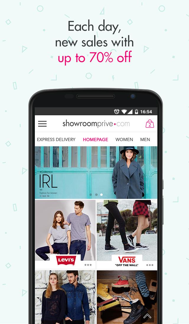 Android application Showroomprivé - Ventes privées de grandes marques. screenshort