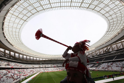 Fans of Ajax Cape Town against Maritzburg United at Cape Town Stadium. Pic: Esa Alexander. 21/05/2011.Sundy Times