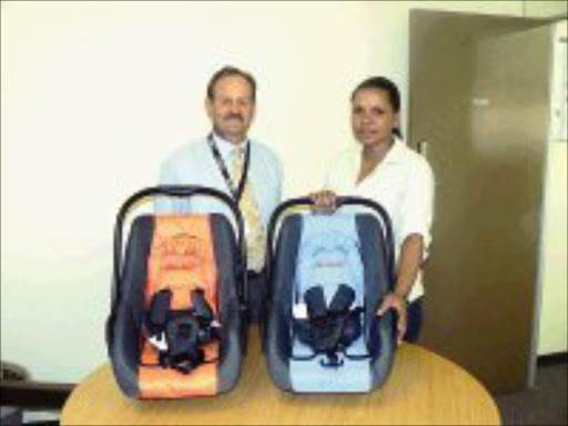 VIGILANT: Drie van Tonder and Eunice Legodi who found the defective car baby seats. © Unknown.