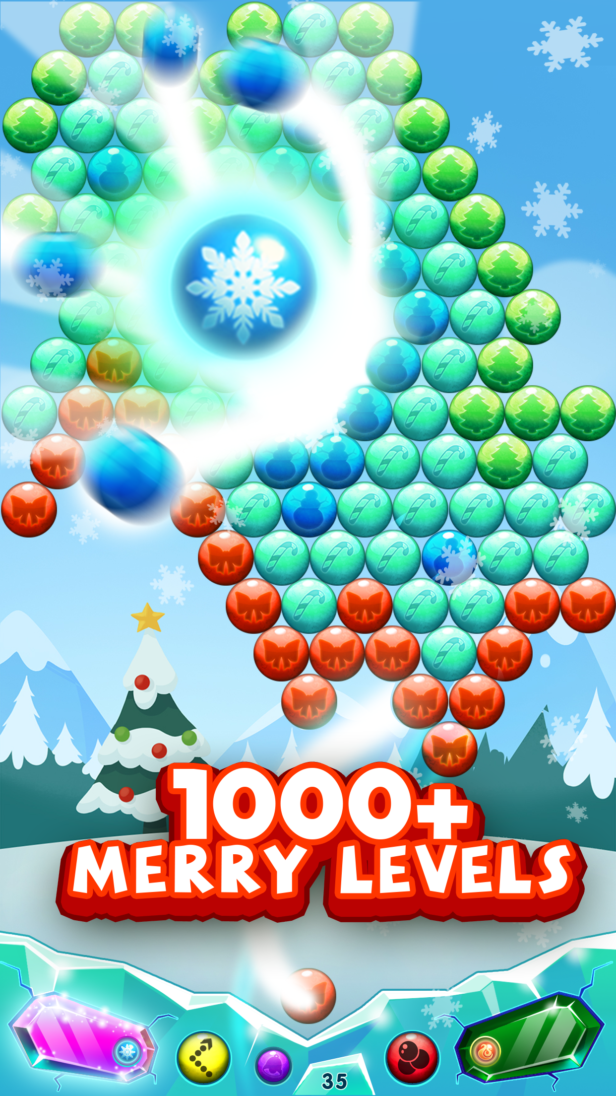 Android application Bubble Pop Holidays screenshort