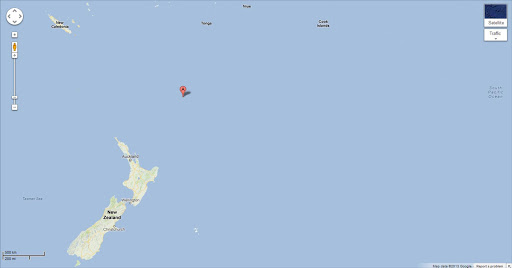 Location of New Zealand's Kermadec Islands. File picture