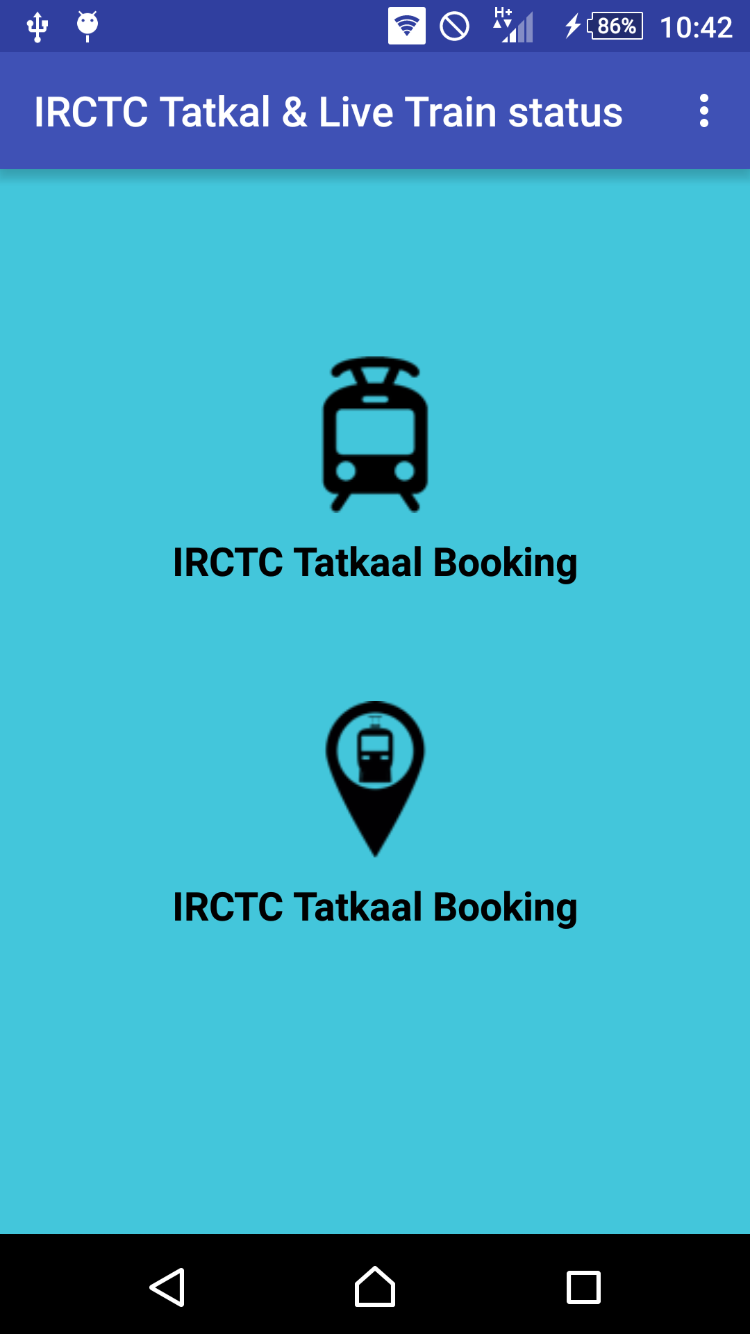 Android application IRCTC Tatkal &amp; Live Status screenshort