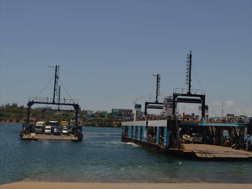 Ferries at the Likoni Channel Crossing on October 16, 2016 /JOHN CHESOLI