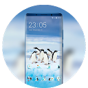 ダウンロード Theme for HTC u11 cute penguins on the ic をインストールする 最新 APK ダウンローダ