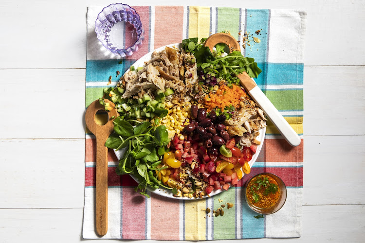 Click on the photo to get the recipe for Woolworths Taste's rainbow chopped salad featuring a diverse a array of fresh produce.