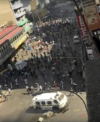 Police avoided what could have been a bloody stand-off with foreign nationals in the Johannesburg CBD.