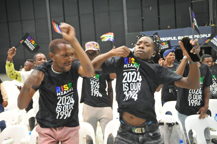 Supporters at the official launch of the Rise Mzansi People's manifesto in Pretoria. Picture: LAIRD FORBES/GALLO IMAGES