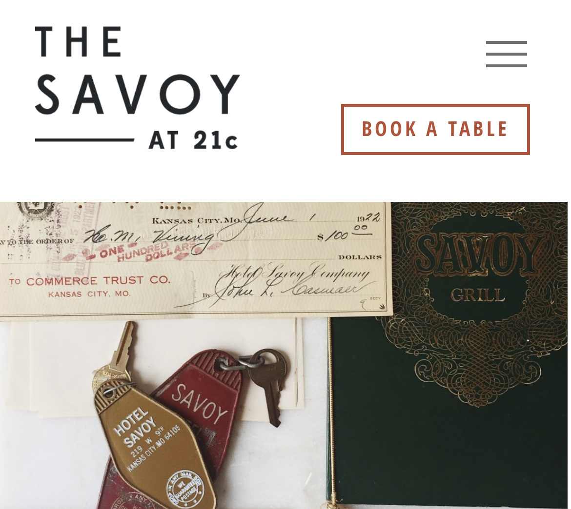 The Savoy at 21c gluten-free menu