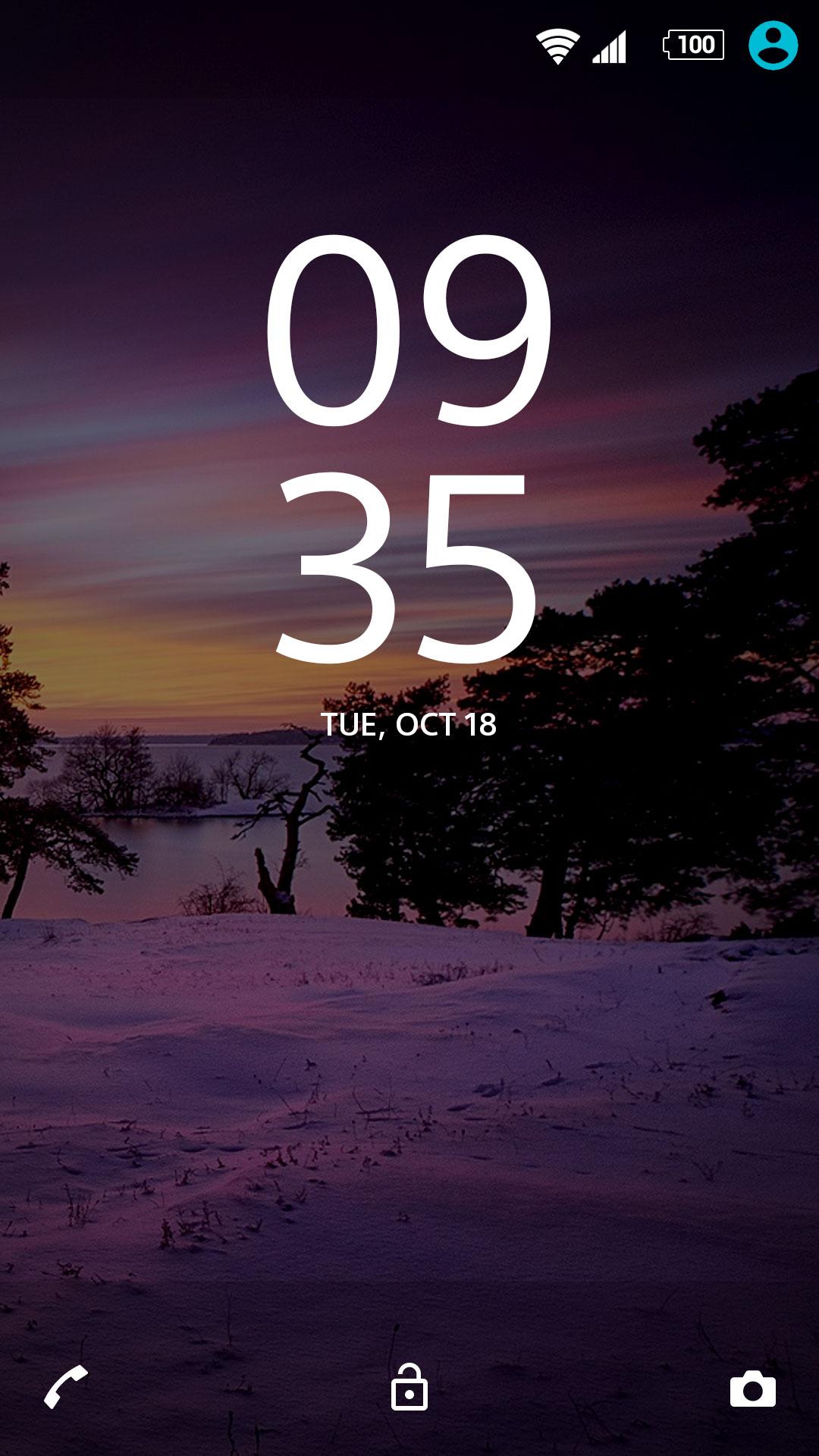 Android application XPERIA™ Winter Theme screenshort