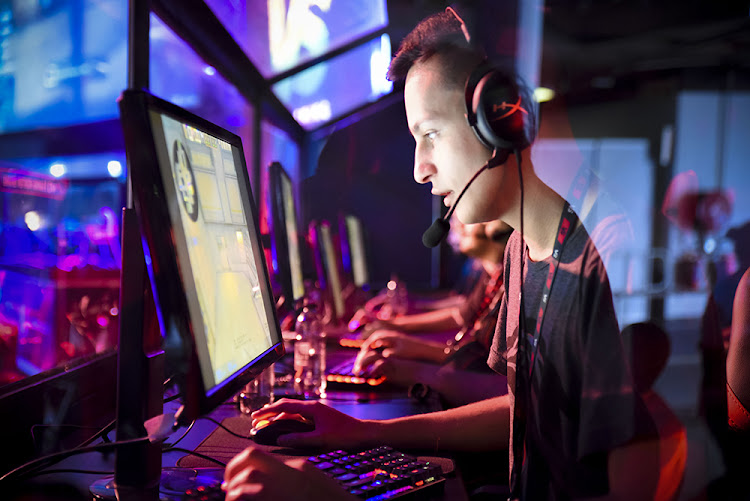 Dylan 'dyvo' Vorster of Aperture Gaming concentrates in the VS Gaming Masters CS:GO tournament at the Rage gaming expo in Johannesburg.
