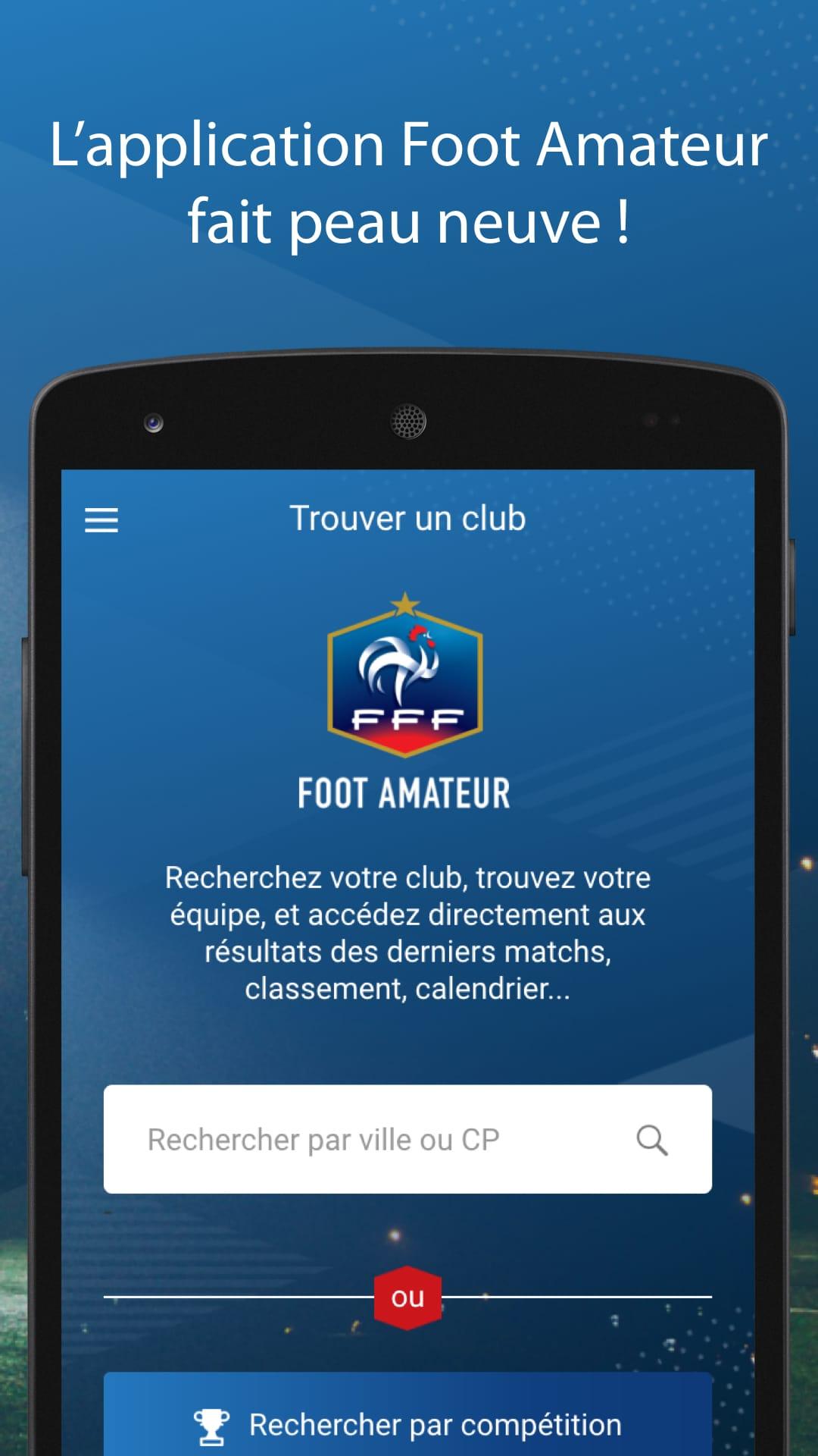 Android application Foot Amateur screenshort