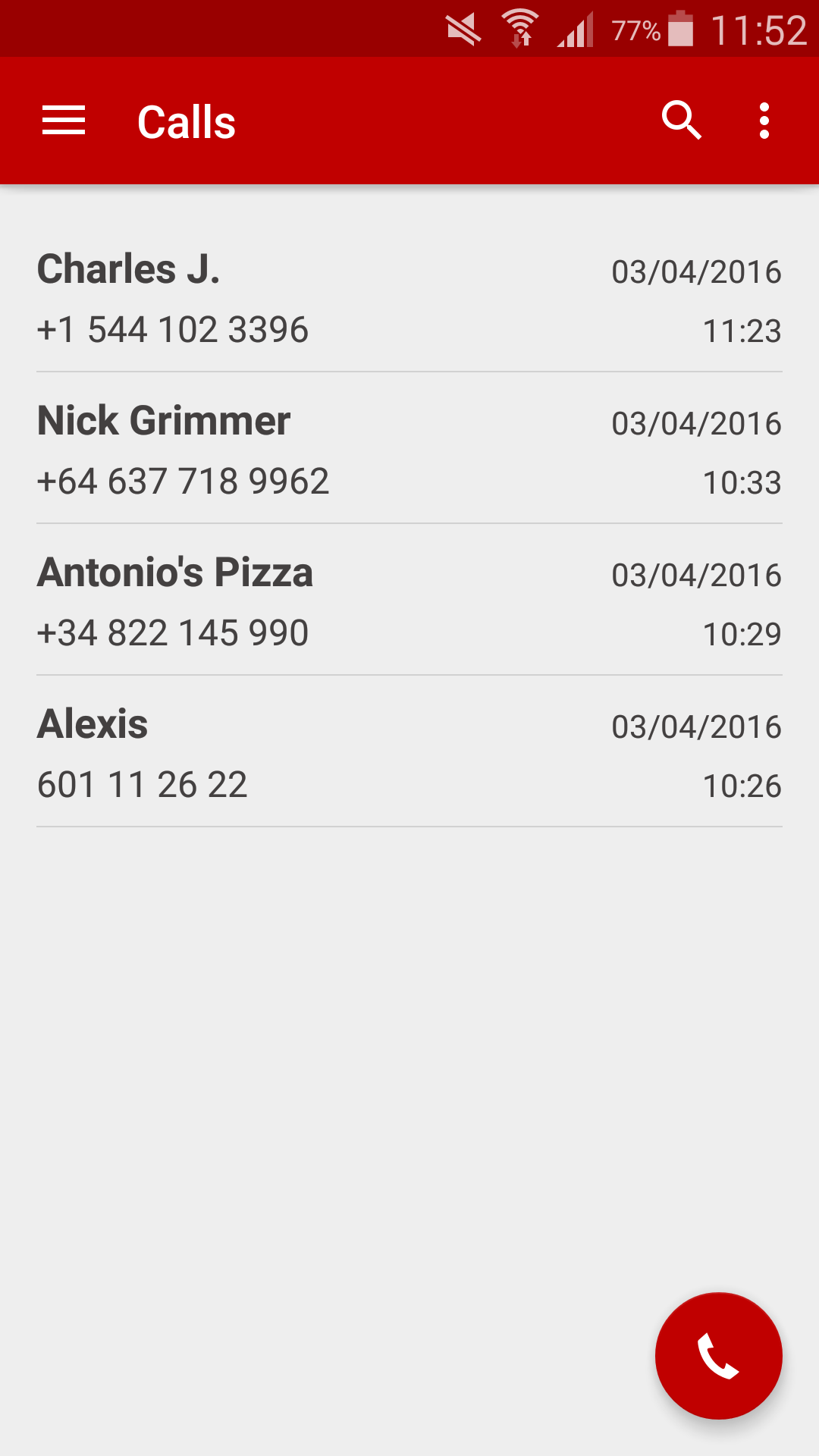 Android application Hidden Call Pro screenshort