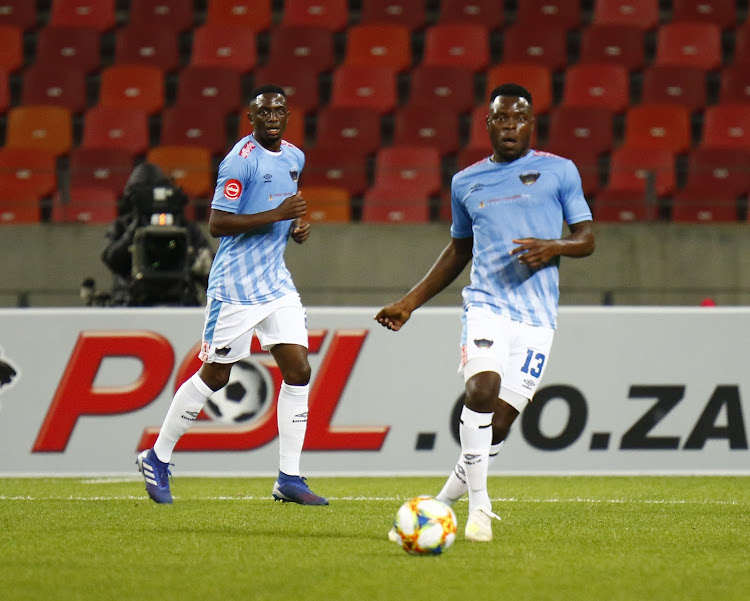 Meshack Maphangule (R) of Chippa United earned his side a valuable home point with a late goal.