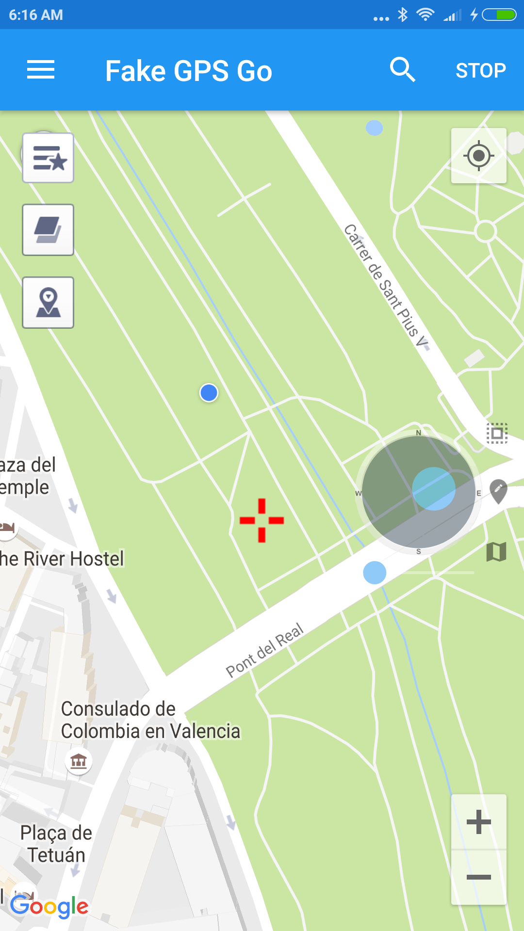 Android application Fake GPS JoyStick screenshort