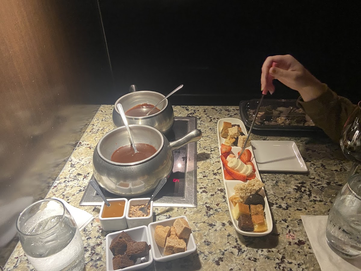 Gf brownies and snickerdoodle cookies for dipping in the chocolate fondue.