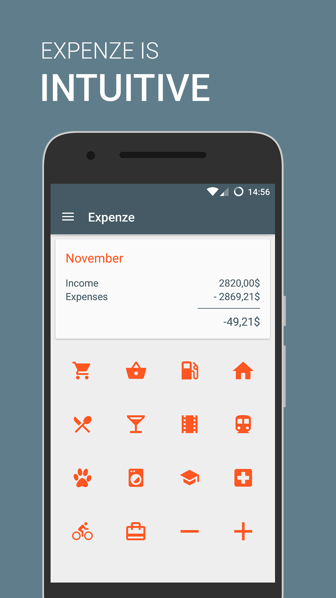 Android application Expenze - Expense Manager screenshort