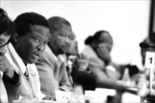 Head of Department of Agriculture in Limpopo, Bigman Maloa during Scopa hearing held at Parliamentary Village, Polokwane in Limpopo on Wednesday (Yesterday). Pic: Elijar Mushiana. Circa. September 2009. © Sowetan.